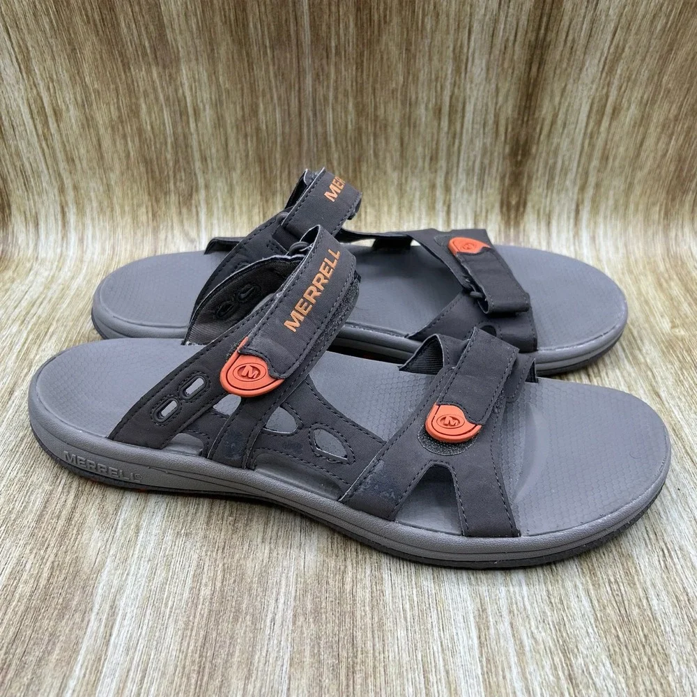 Merrell Sport Sandals Men's Size 13 Grey Orange Adjustable Straps Shoes J301968C